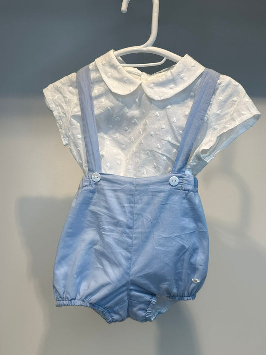 Conjunto blanco y ranita azul