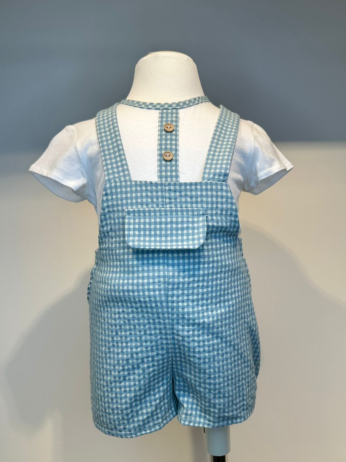 Conjunto ranita cuadros pequeños v