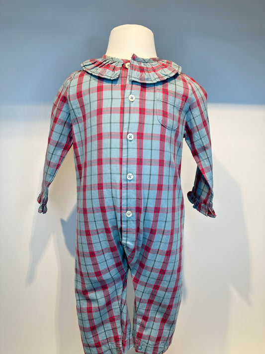 Pijama verde de cuadros