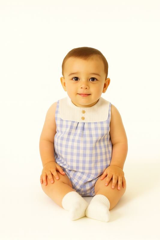 Bombacho cuadros azul-blanco