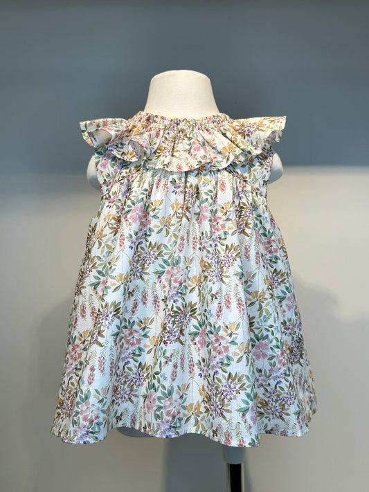 Vestido Jesusin blanco flores