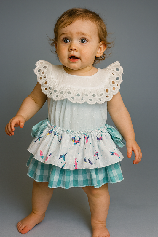 Braga falda vichy verde