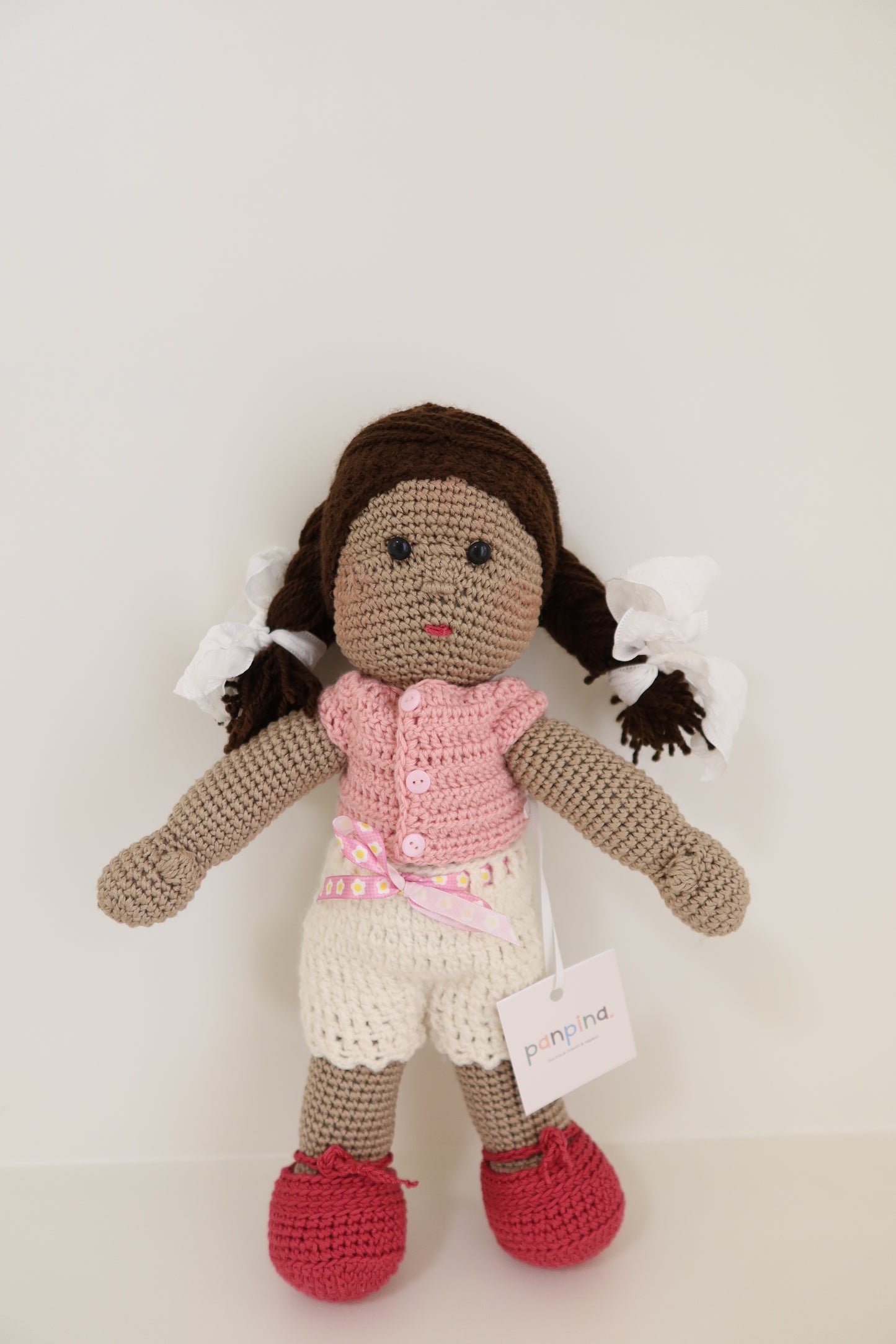 Muñequita tejida - blair con coletas